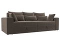 Прямой диван-кровать Мэдисон коричневого цвета