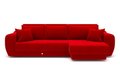 Угловой диван-кровать красного цвета