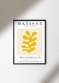 Постер Matisse Papiers Decoupes Yellow 70х100 в раме черного цвета