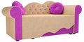 Диван-кровать Тедди фиолетово-бежевого цвета 