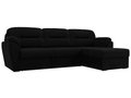 Угловой диван-кровать Бостон черного цвета