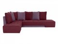 Угловой диван-кровать London бордово-фиолетового цвета