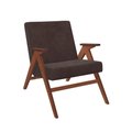 Кресло для отдыха Вест темно-коричневого цвета