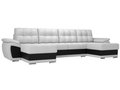 Угловой диван-кровать Нэстор черно-белого цвета