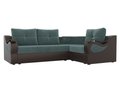 Угловой диван-кровать Митчелл коричнево-бирюзового цвета