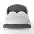 Кровать Amira 160х200 серого цвета 