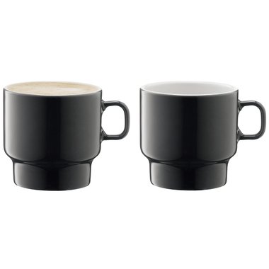 Набор из двух чашек для флэт-уайт кофе Utility серого цвета