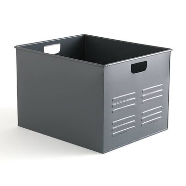 Металлический ящик для хранения Hiba серого цвета
