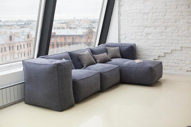 Модульный диван Yolande с подлокотниками-пуфами