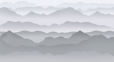 Фотообои Горы с градиентом 2 серого цвета