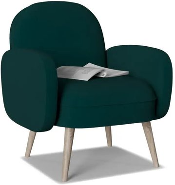 Кресло Бержер темно-зеленого цвета