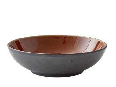 Набор из двух глубоких тарелок черно-коричневого цвета