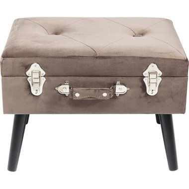 Пуф Suitcase серо-коричневого цвета