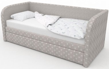Диван-кровать Уно серого цвета с бельевым ящиком