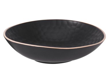 Тарелка суповая Pottery черного цвета