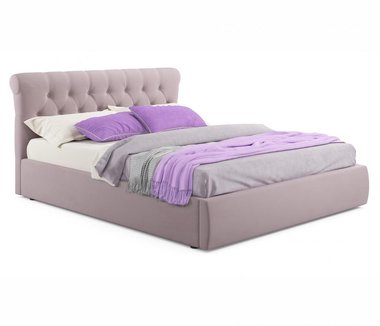 Кровать Ameli 160х200 серо-розового цвета