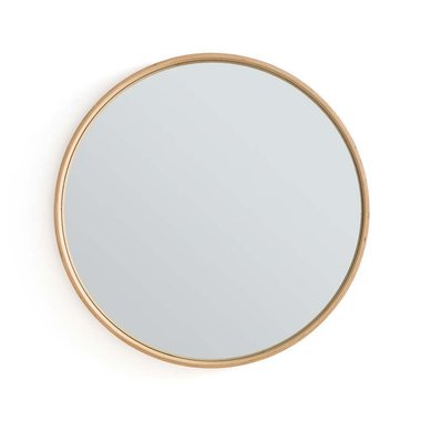 Зеркало круглое из дуба Alaria бежевого цвета