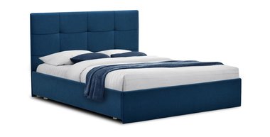 Кровать с основанием Келли 90х200 синего цвета