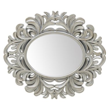 Зеркало настенное в раме серебряного цвета