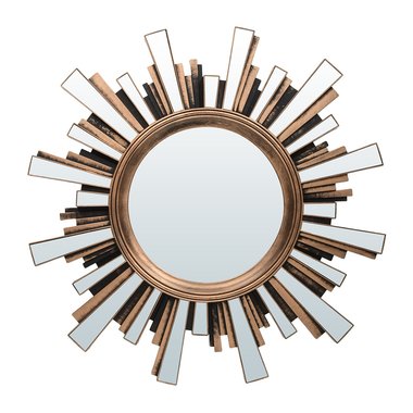 Зеркало настенное декоративное Комо коричневого цвета