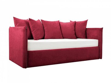 Кушетка-кровать Milano красного цвета