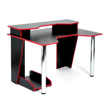 Стол компьютерный Strike черно-красного цвета
