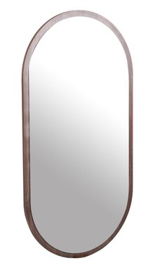 Настенное зеркало Сканди в раме коричневого цвета