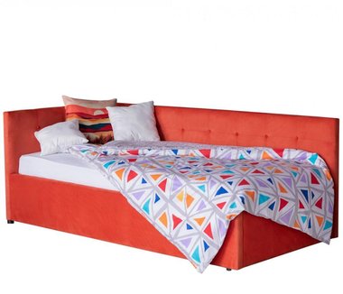 Кровать Bonna 90х200 с подъемным механизмом оранжевого цвета