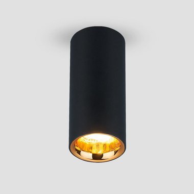 Потолочный светодиодный светильник из металла черного цвета