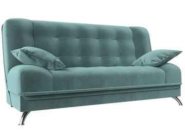 Прямой диван-кровать Анна темно-бирюзового цвета
