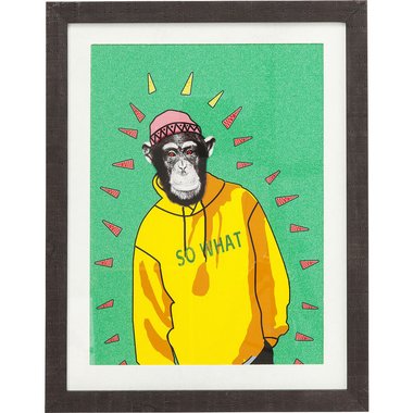 Картина в рамке Gangster Monkey в рамке из сосны