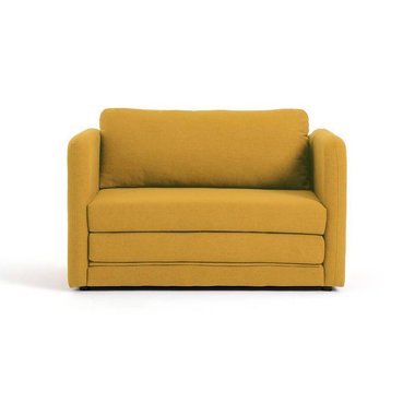 Диван-кровать из полиэстера Hazel желтого цвета