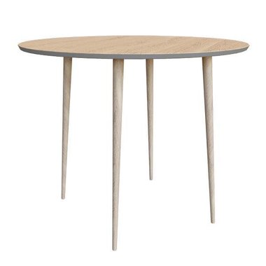 Обеденный стол Спутник с кантом светло-серого цвета
