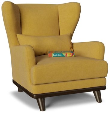 Кресло Роберт дизайн 1 желтого цвета