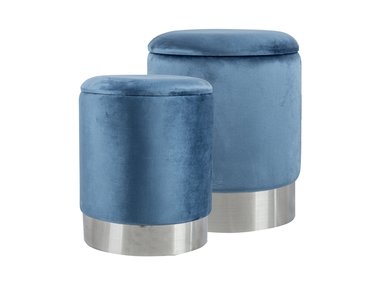  Комплект из двух пуфиков Oslo синего цвета