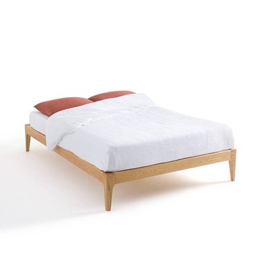 Кровать с кроватным основанием Agura 160x200 бежевого цвета