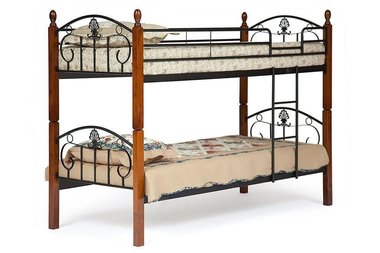 Двухъярусная кровать Bolero 90х200 из дерева и металла 
