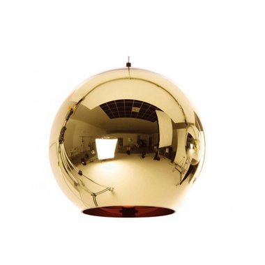 Подвесной светильник Tom Dixon Copper Bronze из металла в виде зеркального шара