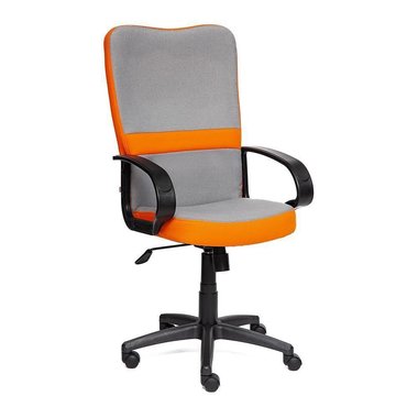 Кресло офисное серо-оранжевого цвета