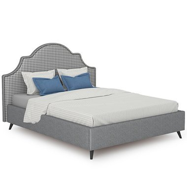 Кровать Фаина 160х200 с подъёмным механизмом и дном серого цвета    