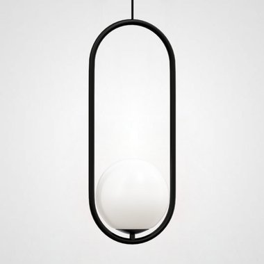 Подвесной светильник Matthew McCormick hoop L черно-белого цвета