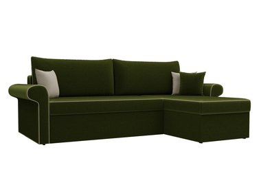 Угловой диван-кровать Милфорд зеленого цвета