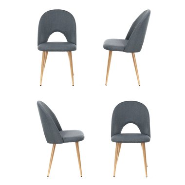 Комплект из четырех стульев Cleo серого цвета