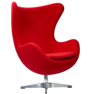 Кресло Egg Chair красного цвета
