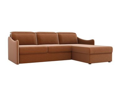 Угловой диван-кровать Скарлетт коричневого цвета