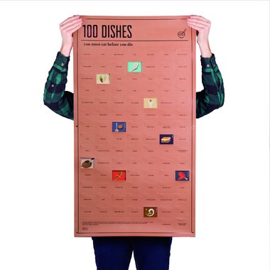 Постер 100 блюд которые нужно попробовать прежде чем умереть