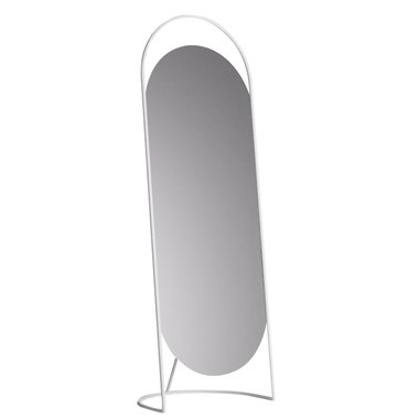 Дизайнерское напольное зеркало Evelum 54х165 в металлической раме белого цвета