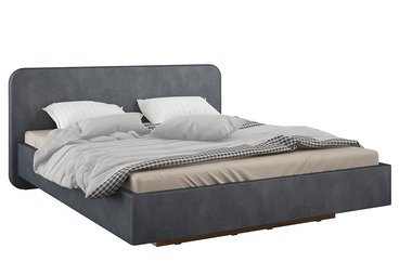 Кровать с подъемным механизмом Альфа 180х200 темно-серого цвета