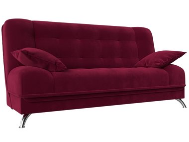 Прямой диван-кровать Анна красного цвета