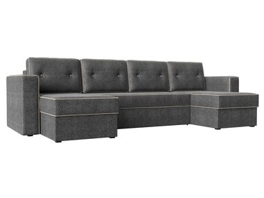 Угловой диван-кровать Принстон серого цвета
